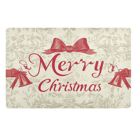 BZSMCE Floor Mats 32x20in Elegant Design Christmas Bowknot Creativity Doormats