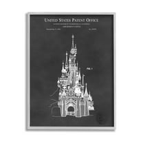 Stupell Industries Detailed Castle Diagram Chart Graphic Art Gray Framed Art Print Wall Art, Design by Karl Hronek