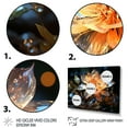 thumbnail image 3 of Designart "Crystal Clear Beauty in Orange Flowers II" Floral Wall Art Prints Set, 3 of 5