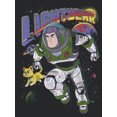 thumbnail image 2 of Women's Lightyear Retro Distressed Buzz and Sox  Racerback Tank Top Black Heather 2X Large, 2 of 4