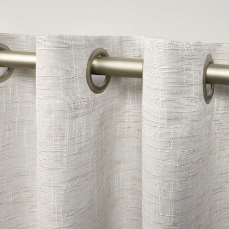EXCLUSIVE HOME Burke 100% Blackout Grommet Top Curtain Panel Pair, 52"x96", Latte, Set of 2 - Image 5