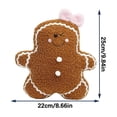 thumbnail image 3 of Gingerbread Man Pillow Cute Soft Christmas Stuffed Character Cushion For Holiday House Decor, 3 of 9