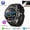 Black, variant on Men's smartwatch with GPS, compass and LED light. 360*360 HD screen, AI voice, calls and NFC. Great outdoor & Father's Day gift.