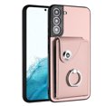 thumbnail image 2 of Compatible for Samsung Galaxy S21 FE Case with Card Holder, Wallet Case for Women Men with Rotation Finger Ring Stand, Accordion Style PU Leather Shockproof Case for Galaxy S21 FE, Pink, 2 of 7