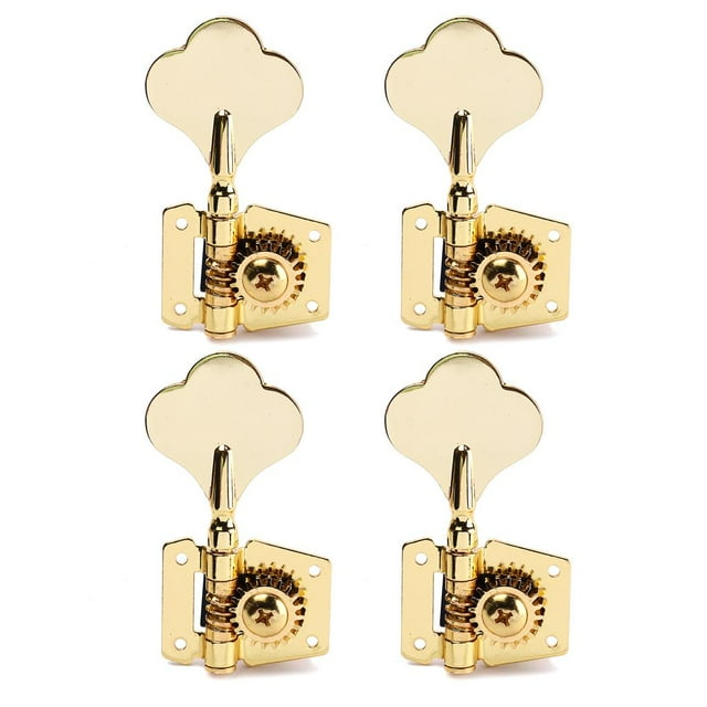 Esquirla Pack of 4 Pcs Open Right Handed Tuner Tuning Pegs Set for Bass Guitar Golden