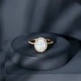 thumbnail image 4 of Rosec Jewels Oval Ethiopian Opal Ring for Women with Diamond Halo (8X10 mm, AAA Grade), 10K Yellow Gold, US 6.50, 4 of 9