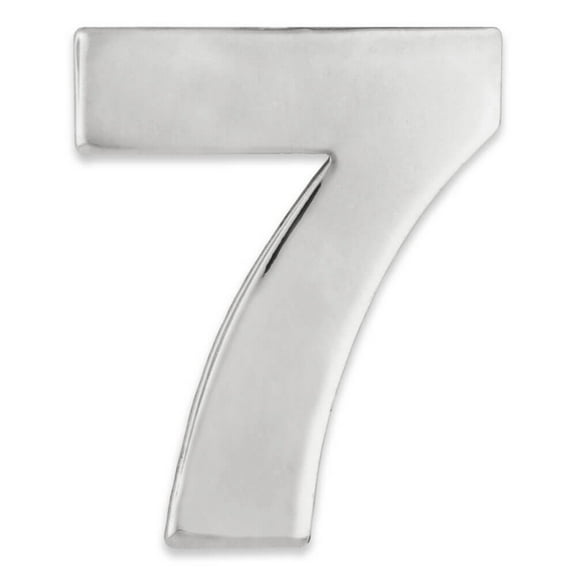 PinMart's Silver Number 7 Seven Lapel Pin - 10 Pack