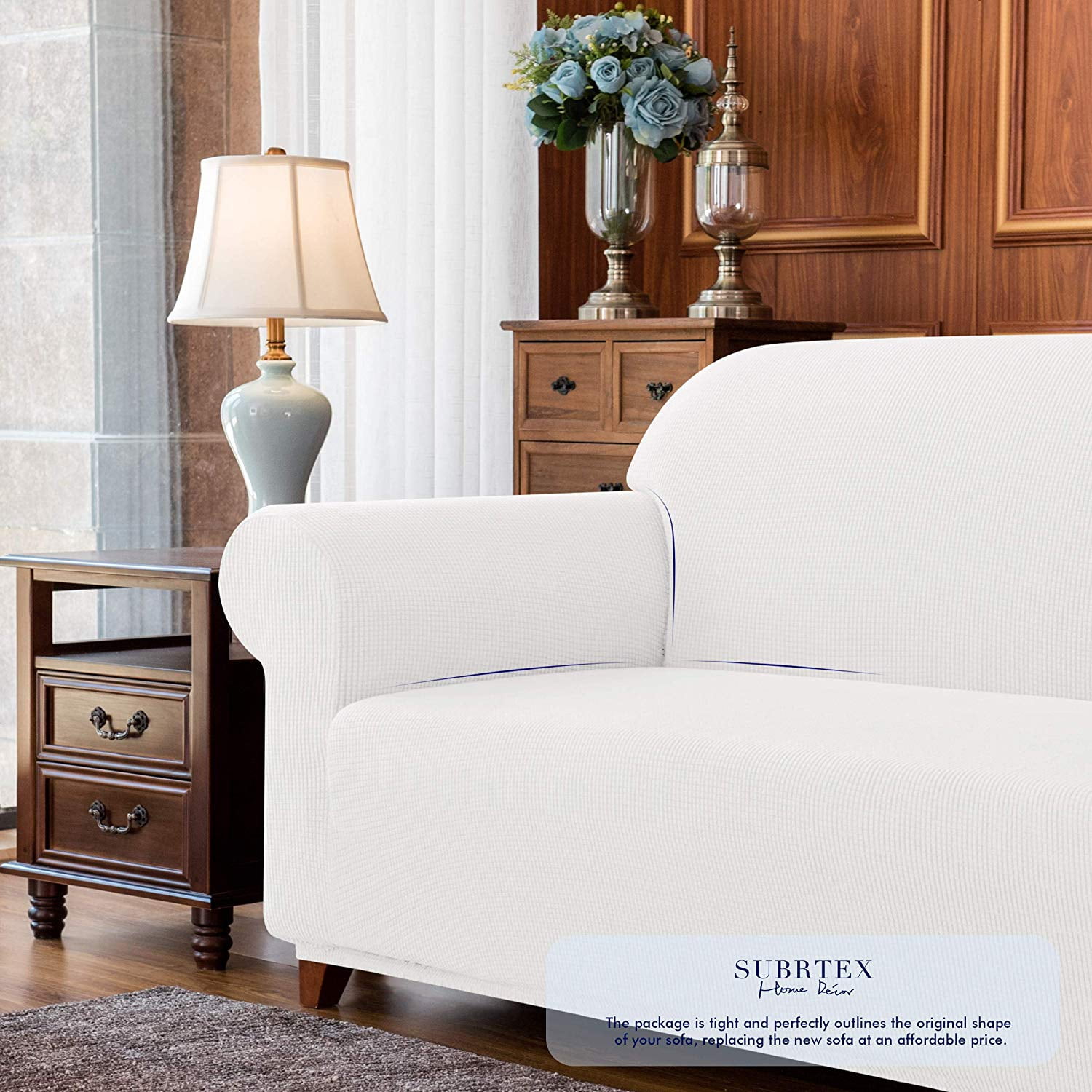 Subrtex Stretch Sofa Cover 1 Piece Couch Slipcover Furniture