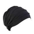 thumbnail image 1 of Sonducket Sombreros elásticos de pila, gorros de capó, gorros informales de temporada para otoño e invierno, turbante clásico ajustable de Color Sombreros Negro Sonducket AP011167-01, 1 of 6