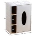 thumbnail image 2 of 1 x PU Leather Multi-Function Rectangular Tissue Box Cover and Remote Control Cart, Suitable for Storing Pen and Stationery, Desktop Organizer Storage, 2 of 5