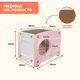 thumbnail image 2 of Casa para Gato con Rascador MASCOAMIGO Interior / Exterior Térmica, Lavable Fácil de Armar Color Rosa, 2 of 8
