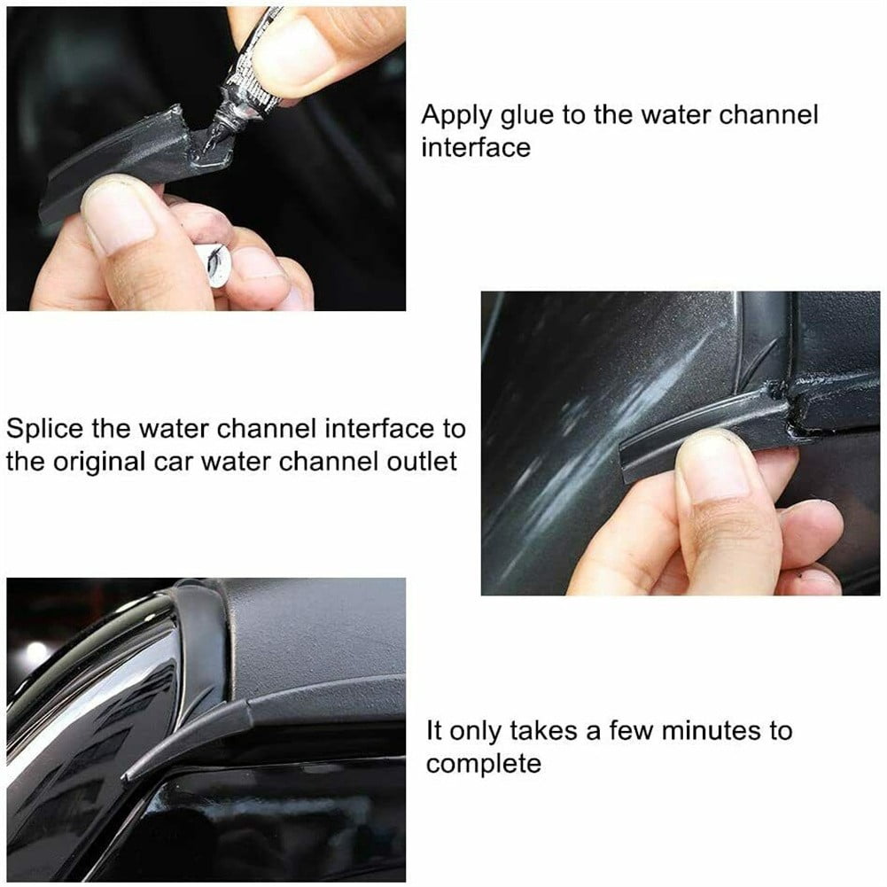 2pcs Top Rain Gutter Extensions Water Diversion Channel for Jeep Wrangler JK JL Gladiator JT 2007-2022 Car Exterior Accessories
