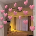 thumbnail image 4 of Necvior Attractive Door Hanging Decoration Pink Heart String Pendant Curtain Partition Door Decor with Hooks Easy for Girls Room, 4 of 20