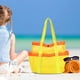 thumbnail image 4 of Bolsa de playa de malla XXL con múltiples bolsillos - Bolsa de piscina impermeable de gran capacidad - Bolsa de almacenamiento de playa portátil de secado rápido con correas anchas para vacaciones, 4 of 5