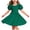 Green-01, variant on Mitankcoo Girls Puff Mini Dresses Crew Neck Short Sleeve Cross Back A-Line Dress for Everyday & Vacation Wear