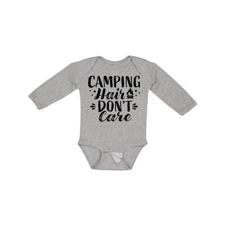 

Inktastic Camping Hair Dont Care with Campfire Girls Long Sleeve Baby Bodysuit