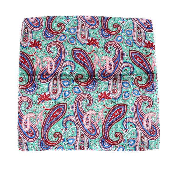 BuyYourTies - PS-Z-127 - Mens Aficionado Silk Pocket Square - Green Red