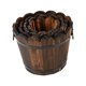 thumbnail image 3 of Juego de 4 macetas de madera para plantas, ideales para patio, oficina, interiores y exteriores. Boca ondulada, 3 of 8