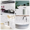 thumbnail image 3 of Minkissy 4Set Marble Tile Stickers Light Grey Self Adhesive for Living Room Wall Tiles, 3 of 7
