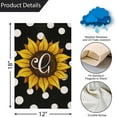 thumbnail image 4 of Summer Sunflower Monogram Garden Flag 12x18 Double Sided Burlap, Small Welcome Initial Letter G Family Last Name Yard House Flag Outdoor Polka Dots Decoration (ONLY FLAG), 4 of 6