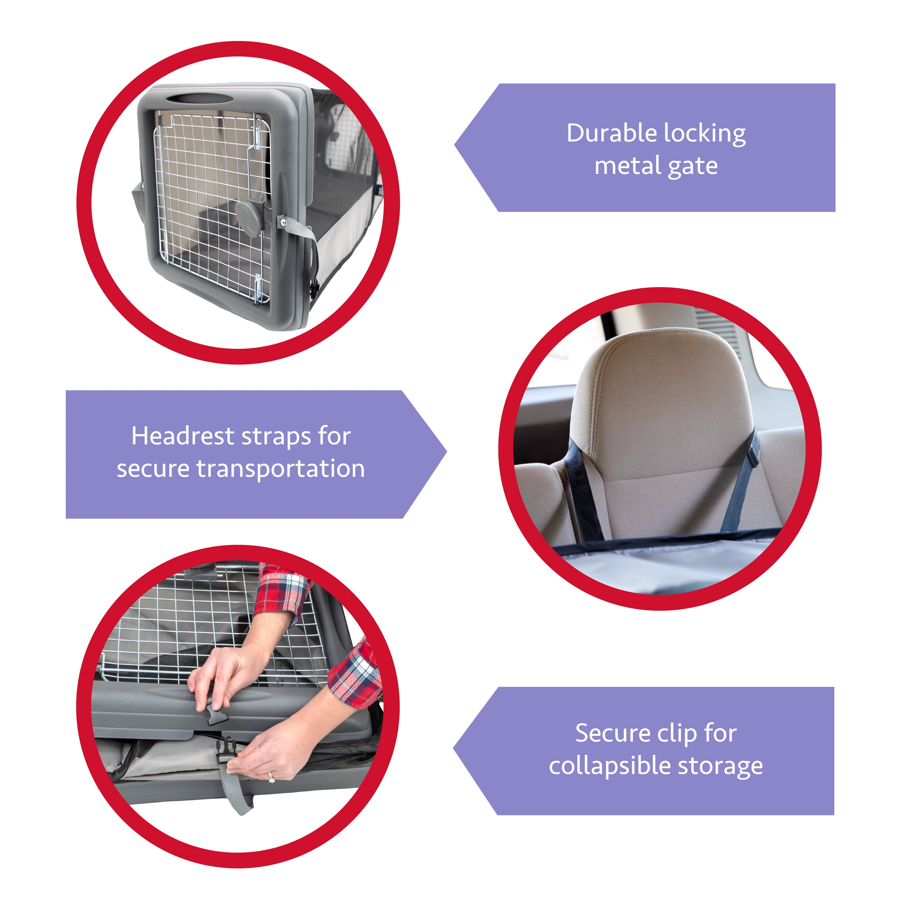 Sport Pet Car Seat Pet Crate with divider