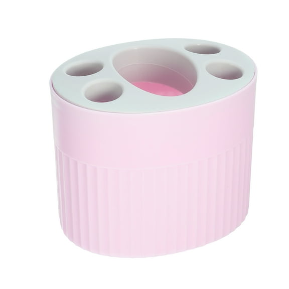 Unique Bargains Toothbrush Holders Bathroom Toothbrush Holders Toothbrush Storage Organizers 4.69"x3.62"x3.73" Pink