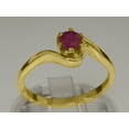 thumbnail image 3 of LBG British Made 18k Yellow Gold Real Genuine Ruby Womens Engagement Ring - 33 size options - Size 5.75, 3 of 5