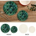 thumbnail image 4 of Coolnut Green Scale Pattern Trivets Pot Holders Set of 2 Potholders for Kitchens Pure Cotton Thread Weave Trivets,Hot Pads for Kitchens,Coasters,Placemats,Spoon Rest for Cooking Home Decor, 4 of 7
