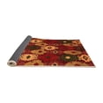 thumbnail image 2 of Ahgly Company Indoor Round Abstract Orange Modern Area Rugs, 6' Round, 2 of 4