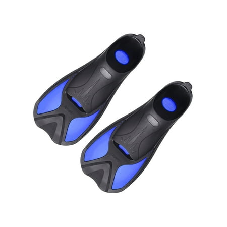 

Crocowalk Unisex Comfort Slip On Diving Flipper Outdoor For Lap Swimming Short Flat Swim Fins Blue 8-9