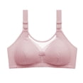 thumbnail image 2 of ALLLIST Bras for Women Embroidery Pink Wireless Bralette Push up T Shirt Lingerie for Women Size M-2XL, 2 of 6