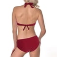 thumbnail image 5 of Sngxgn Women Swimsuits Vintage Tummy Control Swimwear(Red,L), 5 of 6
