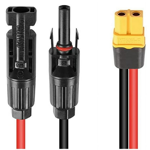 Solar Cable Solar to XT60 12AWG Charge Extension Cable Solar Panel Connector to XT60 Connector for Solar Generator F