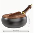 thumbnail image 2 of 11"/28CM Cast Iron Pan Splash Resistant Design Rust Proof Durable Construction Even Heat Distribution Healthy Cooking Essential for Indoor Outdoor Use Oven Safe, 2 of 9