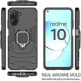 thumbnail image 2 of Realme 10 4G Protective Case with 360 Rotating Stand [5x Military-Grade Drop Protection] PC + TPU Bumper Case, Black, 2 of 5