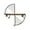 BK, variant on EGNMCR Iron Fan Shaped Storage Shelves Home Living Room Bedroom Study Dining Room Wall Hanging Decorations Hooks Iron Shelf