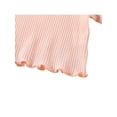 thumbnail image 6 of Caoirhny Baby Girl’s Ribbed Two Piece Clothing Set 2T 3T 4T 5T 6T 7T Fashion Solid Color Short Sleeve T-shirt and Ruffles Short Skirt, 6 of 9