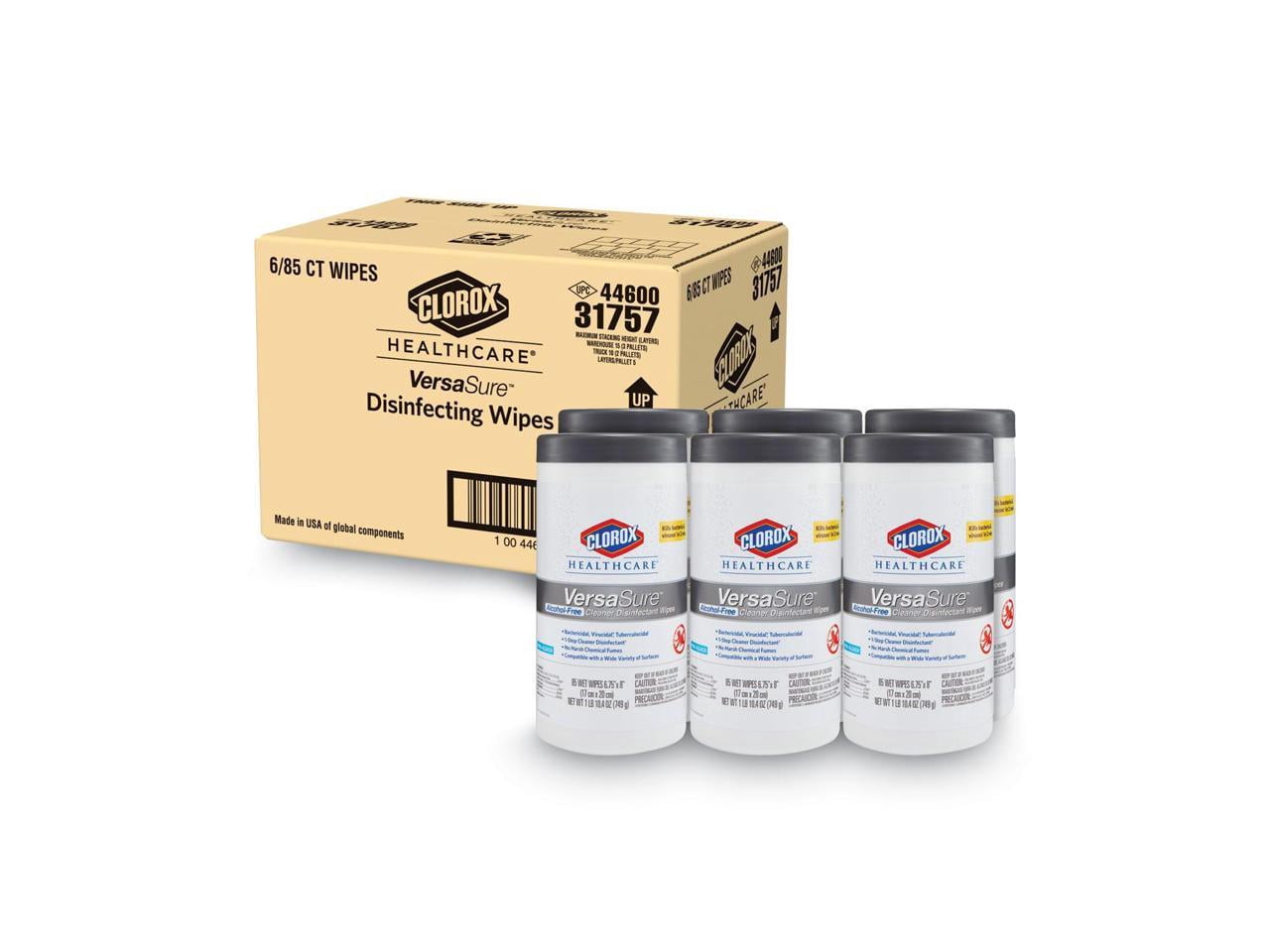 Clorox Healthcare VersaSure Disinfectant Wipes, Canister Of 85 Wipes