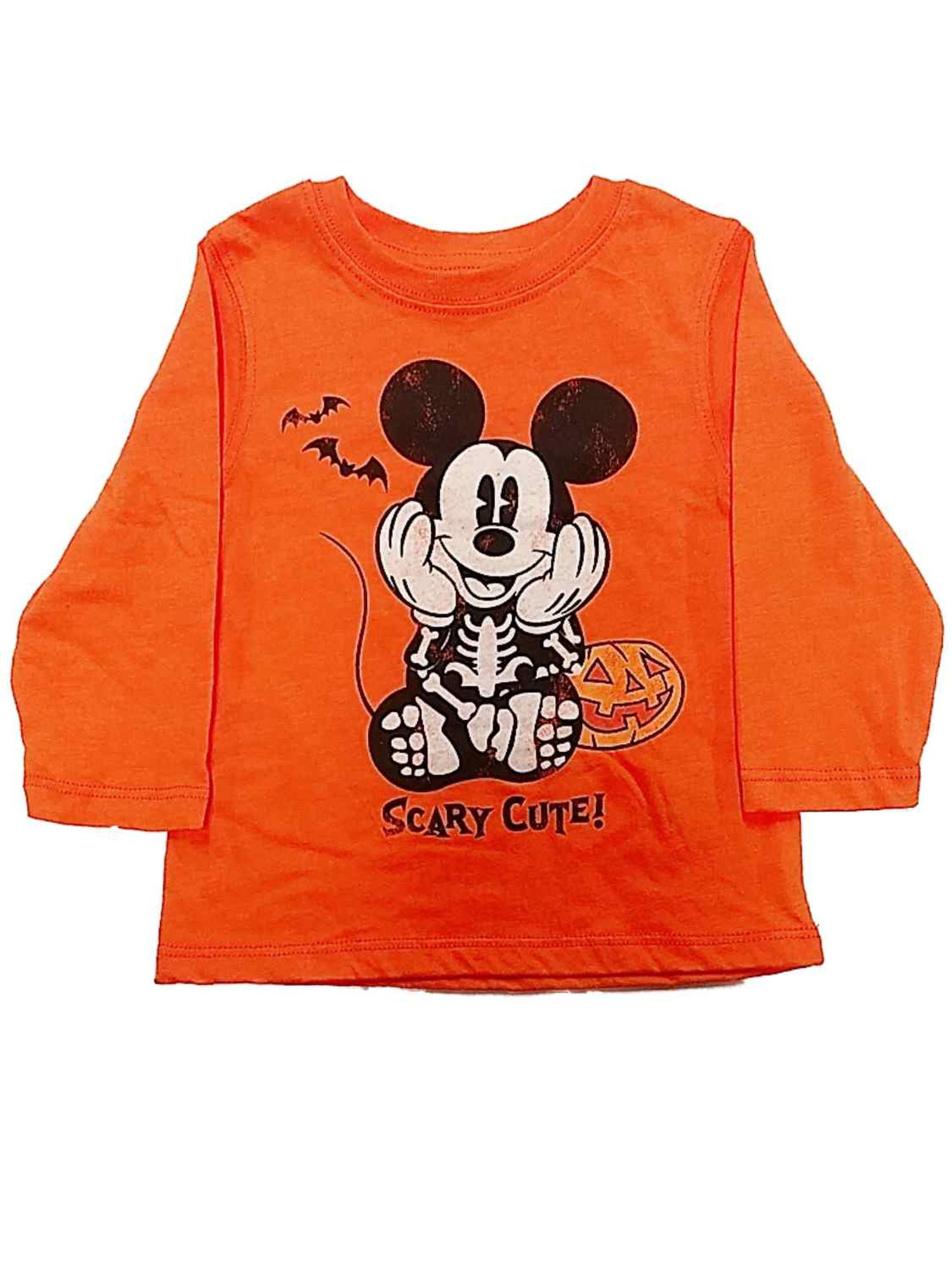 Boys' Toddler Halloween Shirts Mickey Mouse Vampire Trick Or Treat NWT 