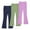 Navy Blue/Green/Purple, variant on BIG ELEPHANT Girls Flare Leggings High Waisted Bootcut Yoga Dance Flared Trousers 3 Packs