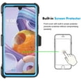 thumbnail image 2 of Mignova for LG Stylo 6 Case, Kickstand Case Heavy Duty Shockproof Armor Dual Layer Full Body Protection Case Cover with Swivel Belt Clip Built-in Screen Protector for LG Stylo 6 6.8inch(Blue), 2 of 6