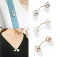 thumbnail image 4 of 3Pcs Artificial Pearl Brooch Fashion Double-Headed Pearl Looper Cardigan Brooch Pin, 4 of 9