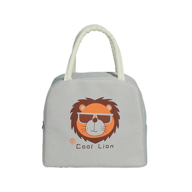 Naiovety Bolsa de almuerzo con aislamiento de poliéster con gran capacidad - Para el hogar o la oficina Bolsas de almuerzo para mujeres Bolsa Organizadores de utensilios de cocina gris 1