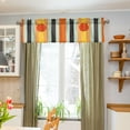 thumbnail image 3 of Yayeee Kitchen Valance Rod Pocket 54" x 18" Living Room Window Curtain, Stripes and Circle, 3 of 6