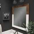 thumbnail image 4 of Trinity DRAKESTONE Two Toned Farmhouse Vanity Mirror, White Wash and Walnut, 4 of 4