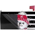thumbnail image 3 of Coolnut Mailbox Covers Magnetic Oversize Christmas Dog On Black White Stripes Seasonal Mail Wraps for Home Outdoor Decor, 25.4"x20.78", 3 of 5