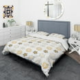 thumbnail image 3 of Designart 'Retro Floral Pattern VIII' Mid-Century Modern Duvet Cover Set, 3 of 4