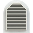 thumbnail image 5 of 32"W x 34"H Round Top Gable Vent (37"W x 39"H Frame Size): Primed, Functional, Rough Sawn Western Red Cedar Gable Vent w/ Brick Mould Face Frame, 5 of 13