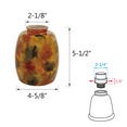 thumbnail image 5 of Aspen Creative 23110-1 Transitional Style Replacement Art Glass Shade, 2-1/8" Fitter Size, 5-1/4" high x 3-7/8" diameter, 1 Pack, 5 of 6