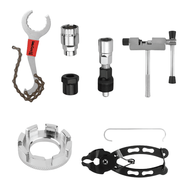 Kit Herramientas Bloosom P/reparación Bicicletas Extractor Pernos Cadena 9/Pzas Multicolor